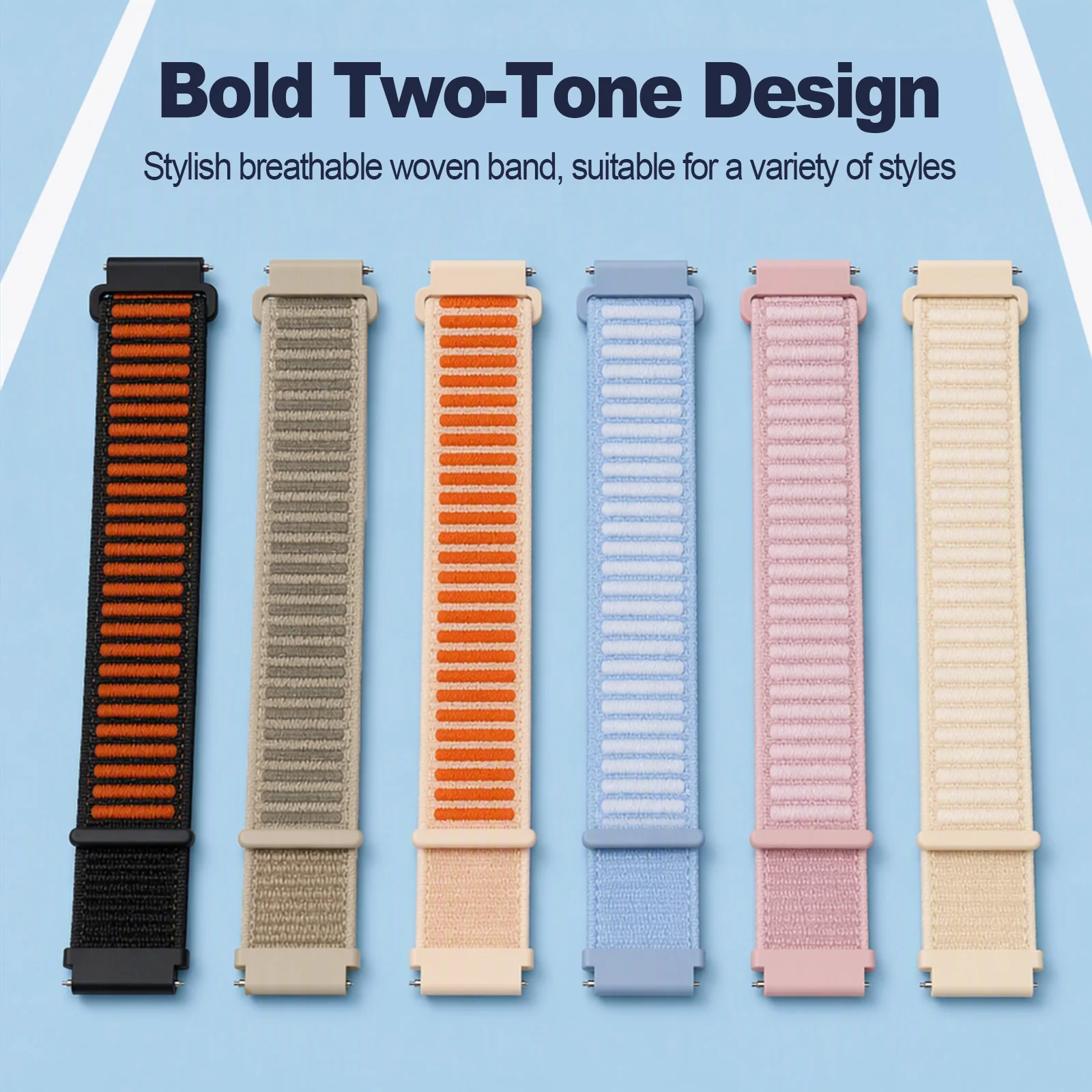 Enhanced Nylon Strap for Garmin Smartwatches - 20/22mm Adjustable Band