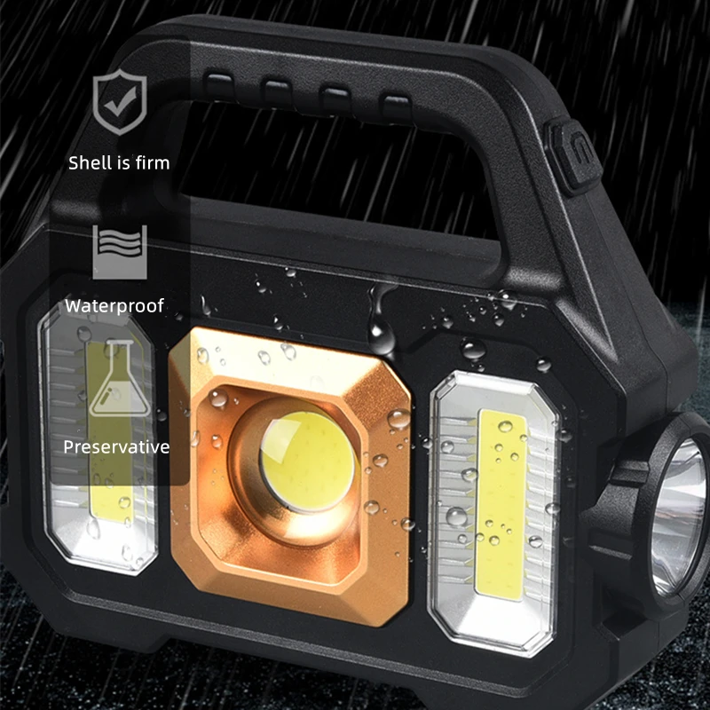

Portable Led/RGB Spotlight Super Bright Led Work Light Searchlight Solar USB Rechargeable for Outdoor Camping Lamp Flashlights