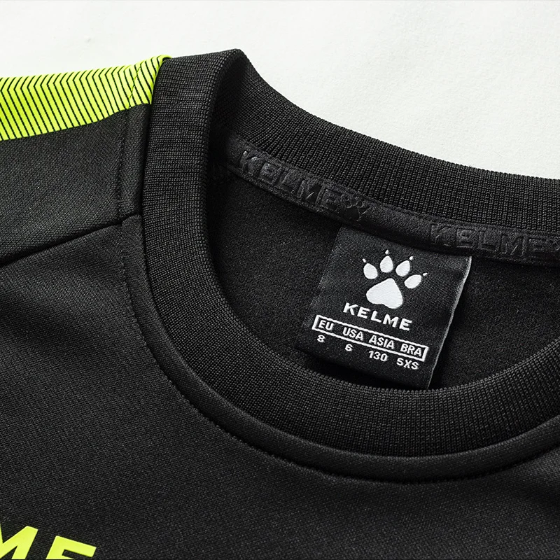 Kelme Children's Sports Hoodie Round Neck Long Sleeved Sportswear Student Football Training Pullover