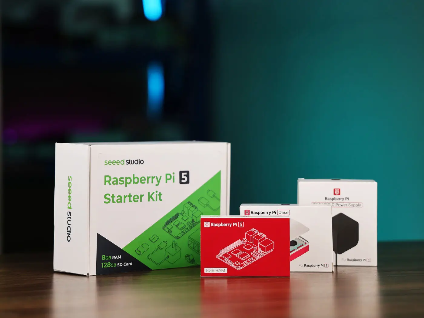Raspberry Pi 5 16GB 8GB 4GB Starter Kit Seeed Studio, Official