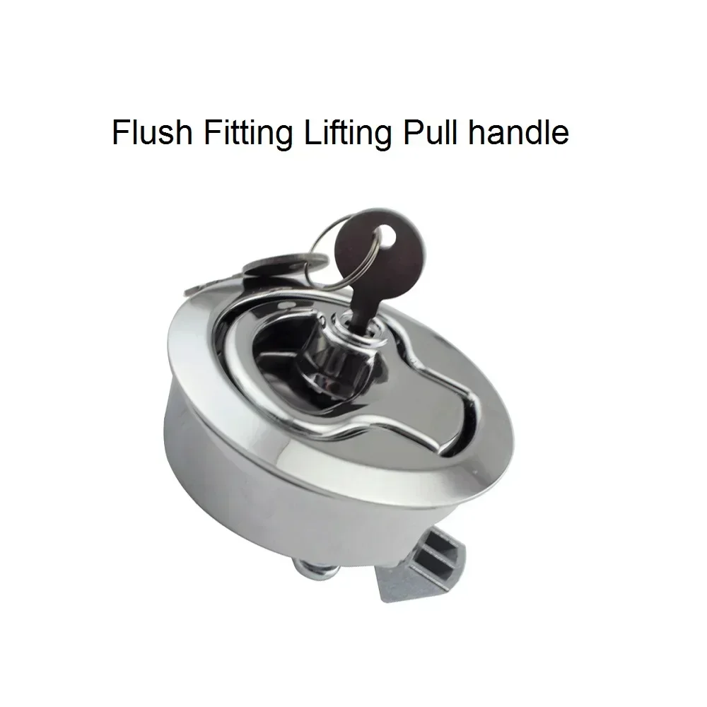2inch Zinc Alloy Round Bass Boat Cam Locker Door Latches Slam Latch With Key For Marine Cabinet Hardware Storage Compartm