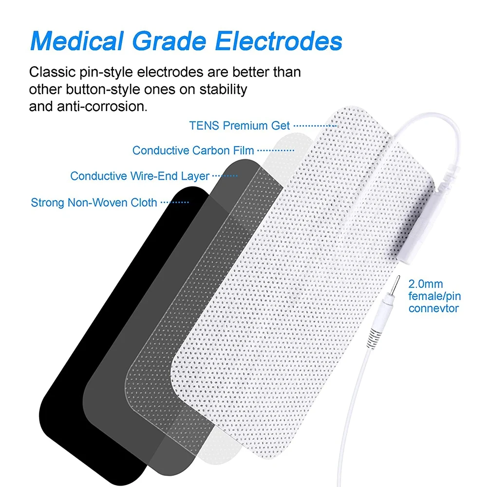 10/30/50PCS Electrode Pads Gel Patch Reusable Tens Acupuncture Digital Pulse Physiotherapy ​Pad Muscle Stimulator Massage Paster