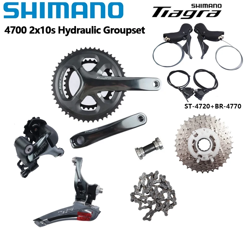 Shimano Tiagra グループセット 10S 油圧 Shimano-tiagra油圧セット,2x10s, 165mm, 170mm, 172.5mm, 175mm, ST