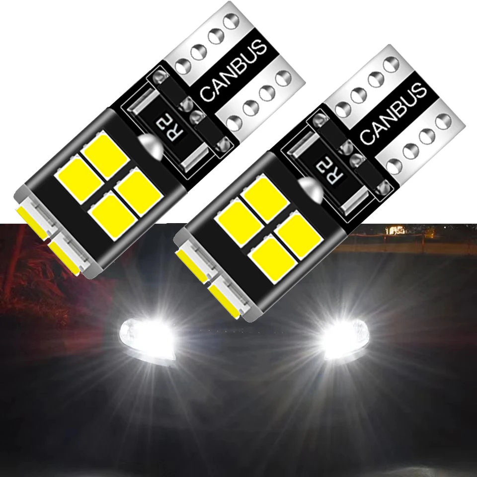 

2pcs/10pcs Car LED Signal Light T10 12V 6000K White Light Bulb clearance lamp Auto Interior Reading Door Maps Trunk Plate Lamp