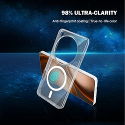 Magnetic Clear Anti - Drop TPU+PC Hard Phone Case Cover for OPPO Find X9 Ultra (Clear)