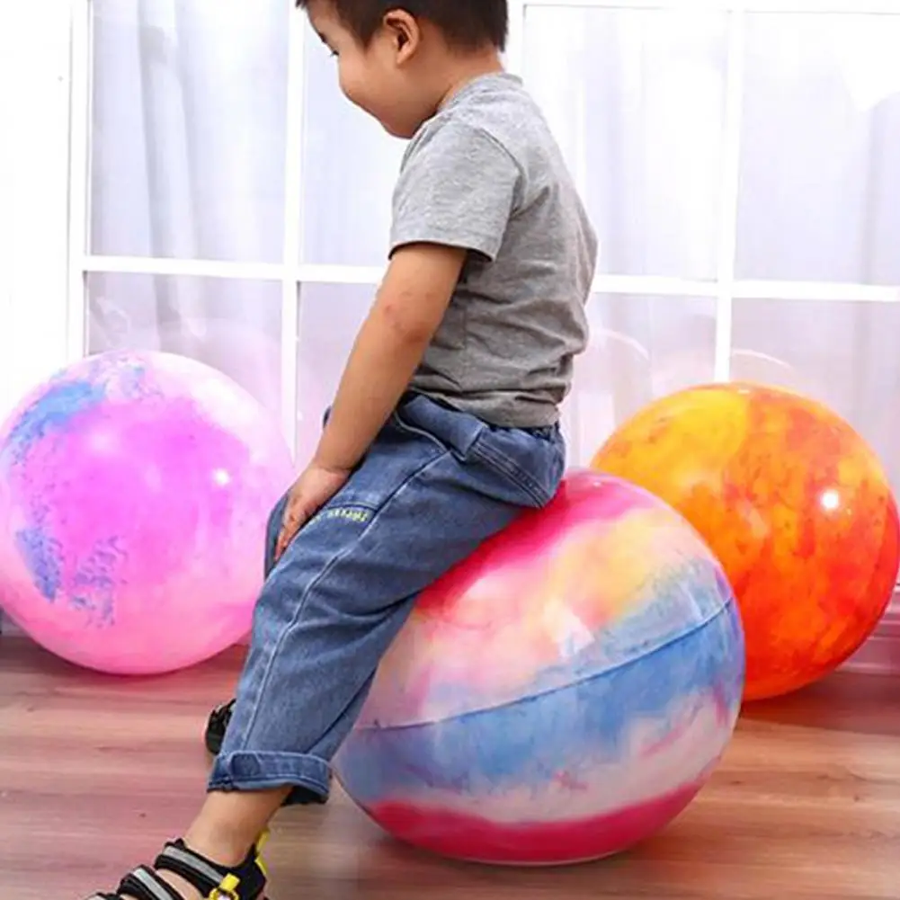 

Ball Colorful Waterproof Sensory Ball Toys with Pump for Beach Outdoor Games Set of 2 Marbleized Bouncing Balls Child Toy
