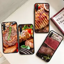 

Steak delicious food Phone Case For Xiaomi Redmi note 7 8 9 11 t s 10 A pro lite funda shell coque cover