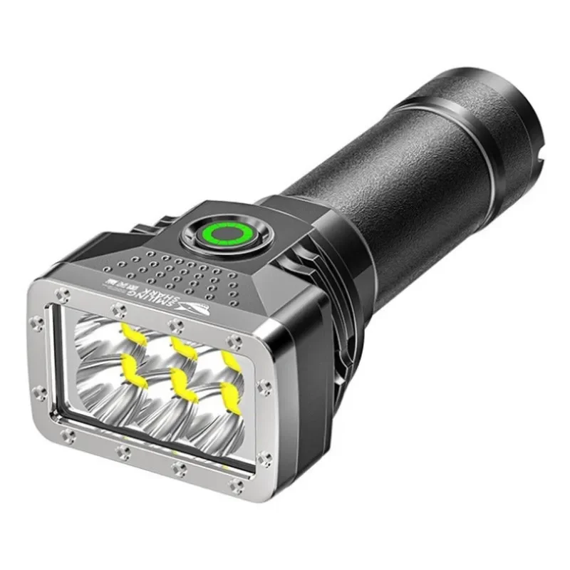 

Портативный яркий фонарик с 6 светодиодами, фонарики для кемпинга, фонарик с USB-зарядкой, портативный фонарик для кемпинга, рыбалки