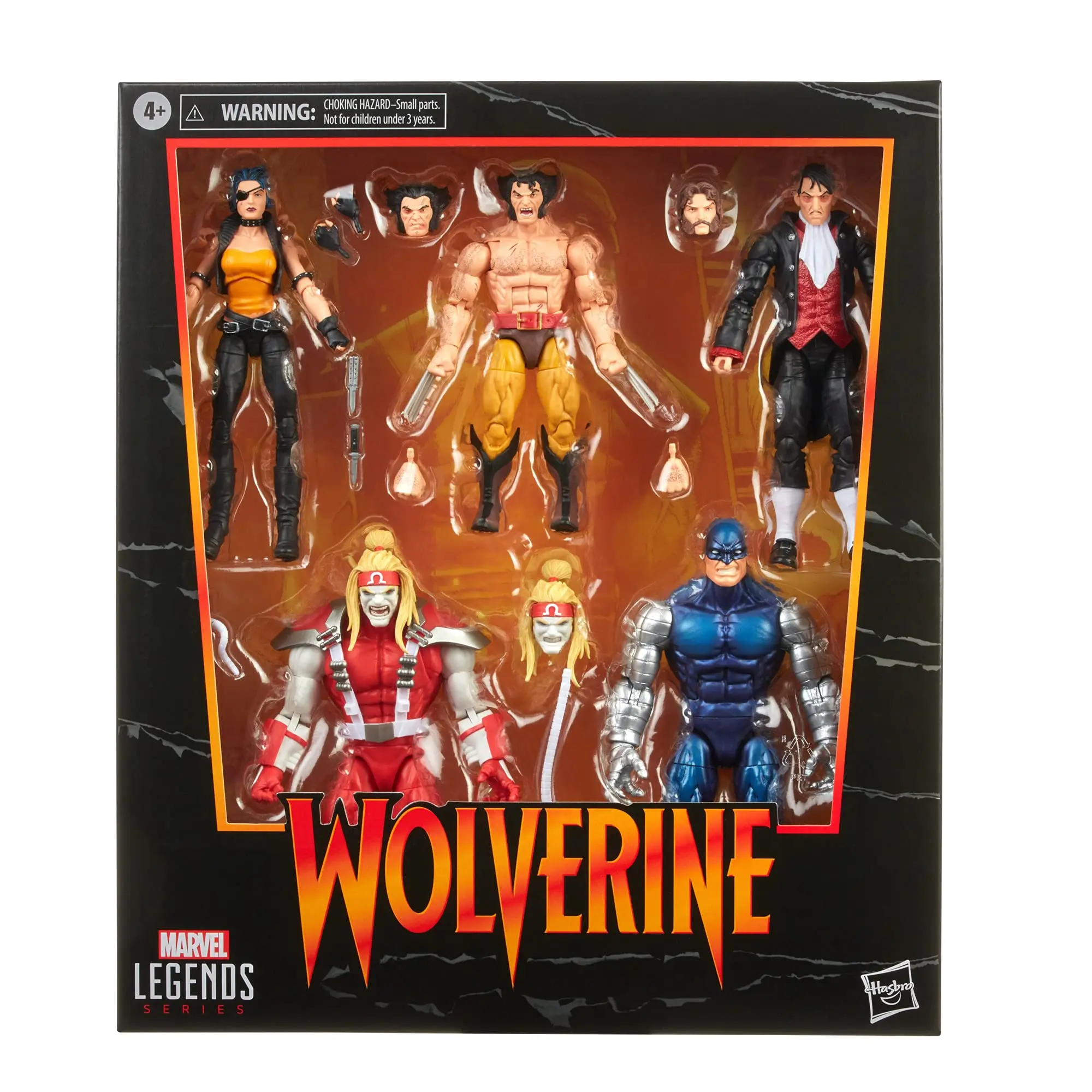 Original Marvel Legends Red Omega Wolverine Figure Five-Person Illusion Master Cybercallisto Collection Model Ornaments Toy Gift