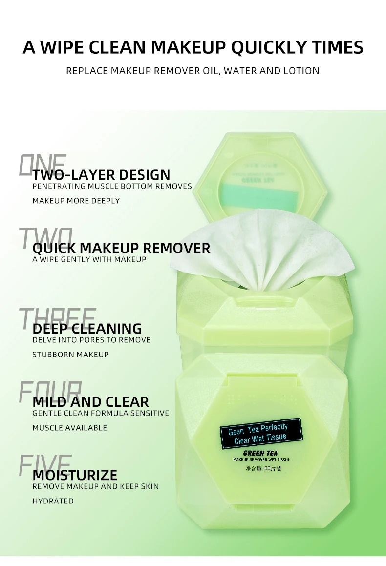 Description Picture 6 of itemMoisturizing Makeup Remover Wipes Clean, soft, firm and soothing moisturizing makeup remover wipes