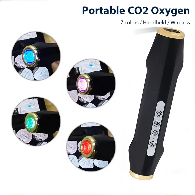 Portable 360 Degree Rotating Oxygen Bubble Pen CO2 Pods Bubble Skin Rejuvenation and Firming Oxygen Facial Machine Facial Bubble Pen