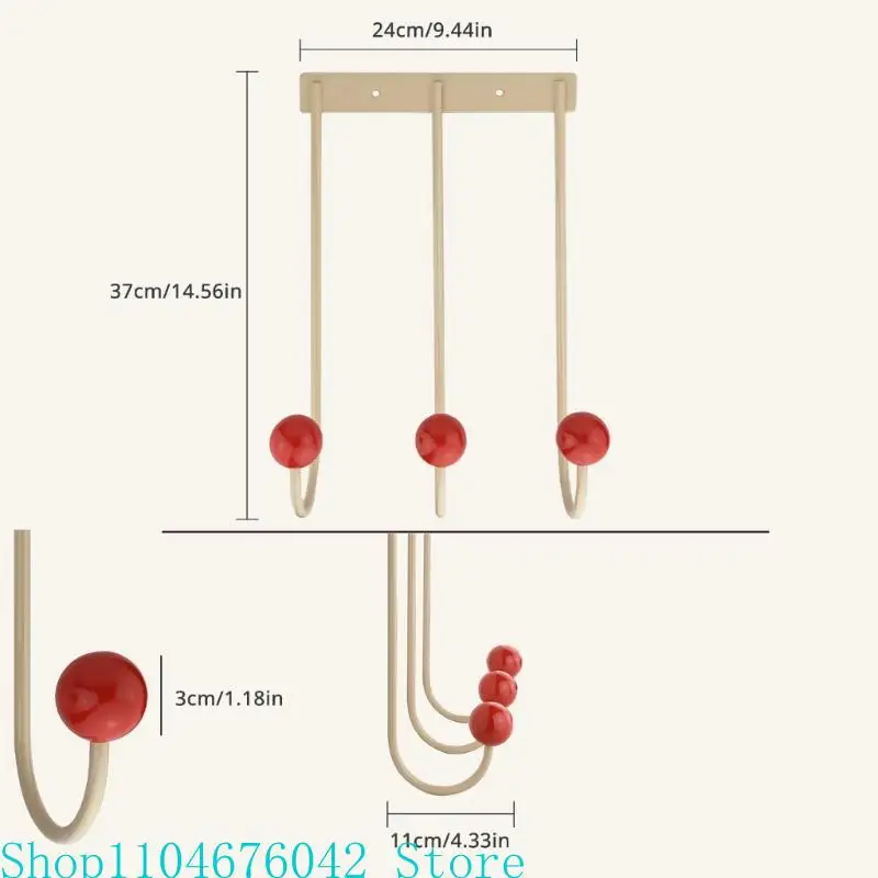 Durable And Easy To Install Dopamine Color Wall Hooks Portable Hanger For Distinctive Interior Designs And Storage Needs
