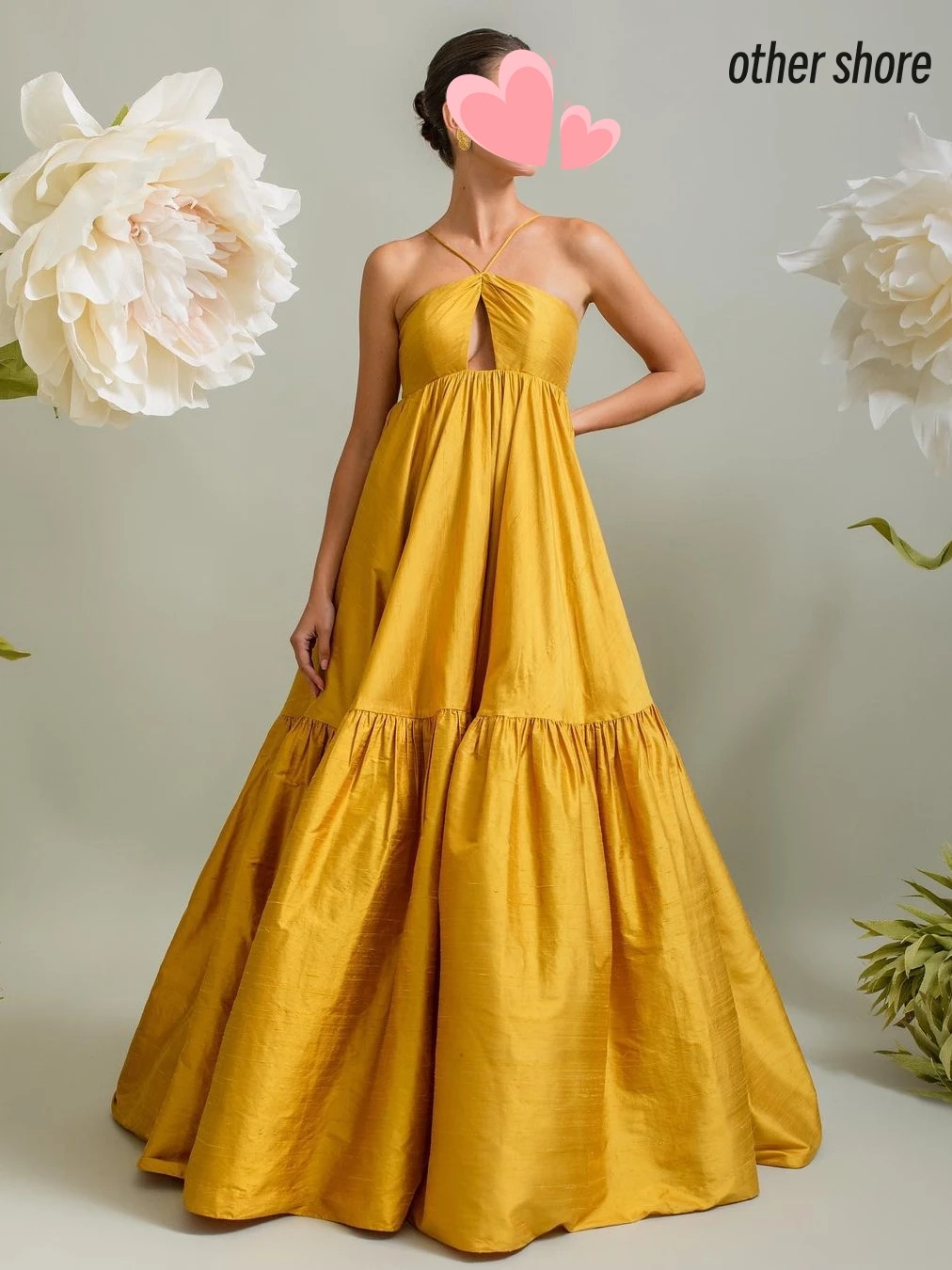 

Other Shore Elegant Vintage Simple Gold Sexy A-Line V-Neck Satin Customize Formal Occasion Prom Dress Evening Party Gowns