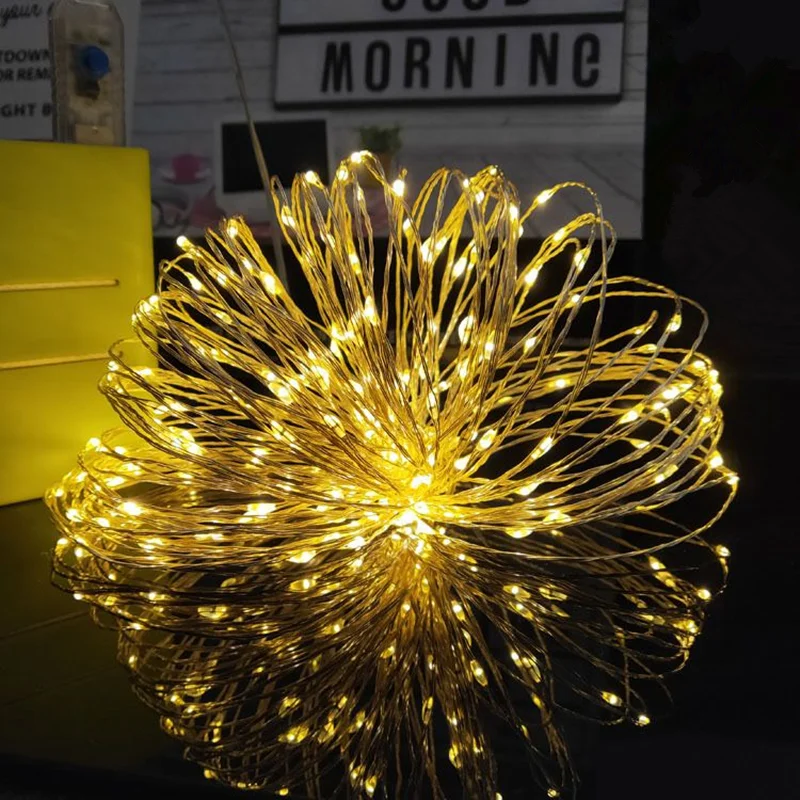 

Outdoor LED String Lights Christmas Decoration Garden Lights Battery Box Copper Wire Light 1-10M Fairy Lights for Wedding Party