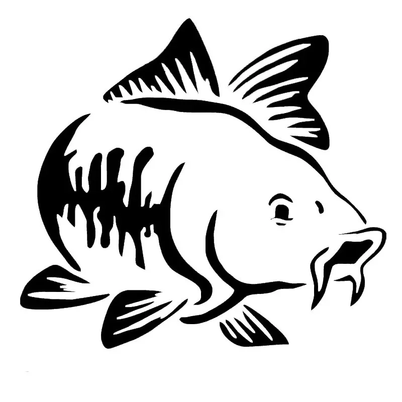 

Carp Fishing Car Sticker Cover Scratch Personality Decal Laptop Motorcycle Auto Accessories Decoration PVC,15cm*15cm