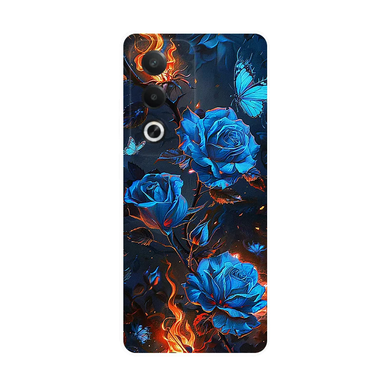 YUEQIAN Cover per Oppo Reno13 F 5G/Reno 13F 4G/Reno13 FS, Fiori Floreale Mazzo Simpatico Motivo Custodia, Ultra Sottile Trasparente Morbido TPU Silicone Antiurto Donna Custodia (Sakura