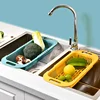 Foldable Kitchen Dish Drying Rack Stainless Steel Bowl Fruit Vegetable Dish Holder Sink Roller Organizer Basket Racks Tool 4