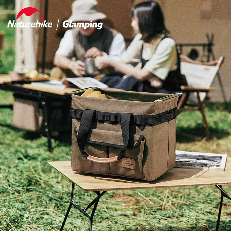 Naturehike 20L Multifunctional Oxford Cloth Folding Storage Basket Portable Outdoor Camping Picnic Multipurpose Sundries Bag