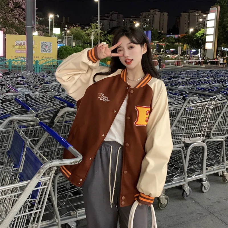 

2023 New American Vintage Embroidered Woolen Bomber Loose Versatile Jacket Free Shipping