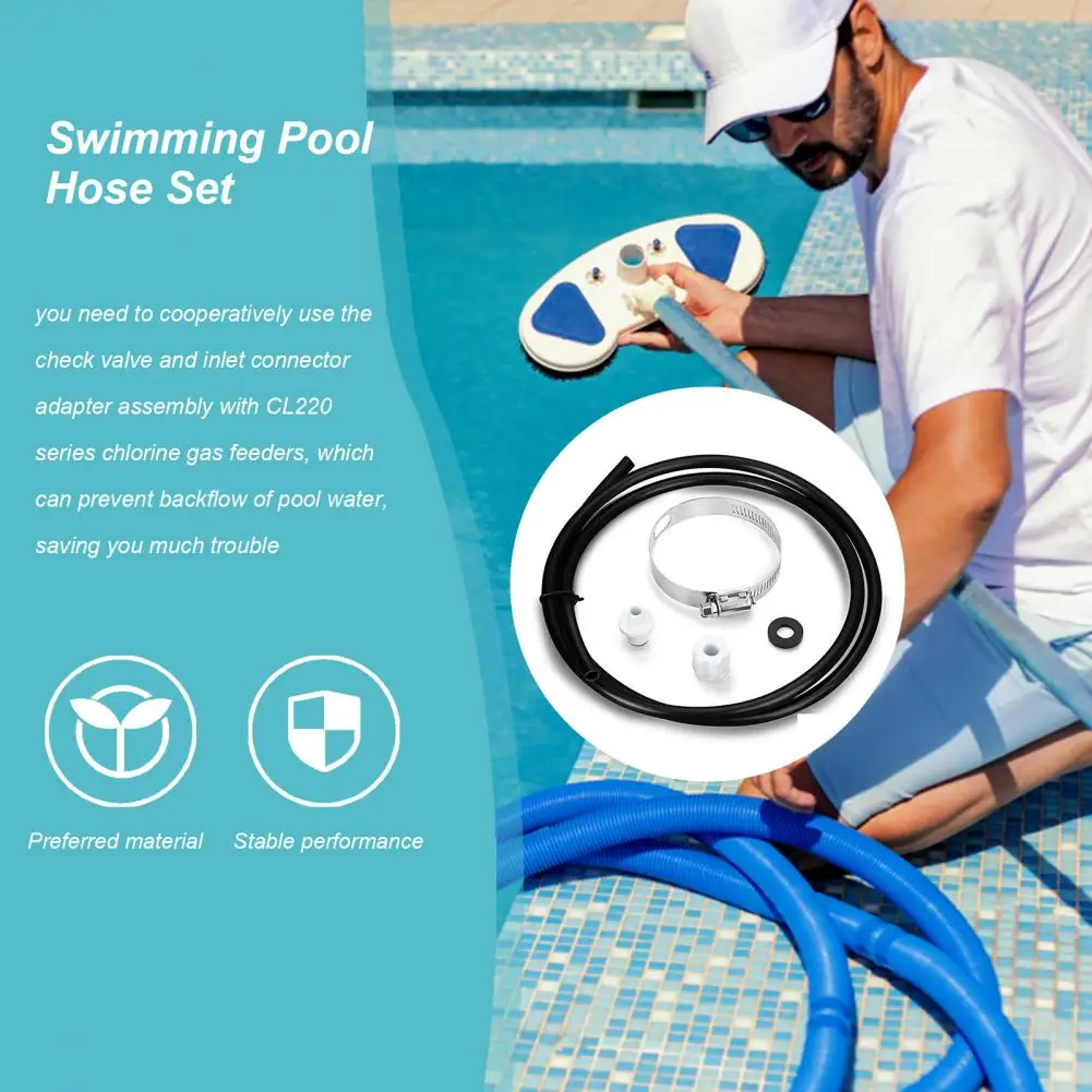 

Pool Connection Pipe Useful Offline Feeder Connection Pack with Saddle Clamp Durable Offline Pool Feeder
