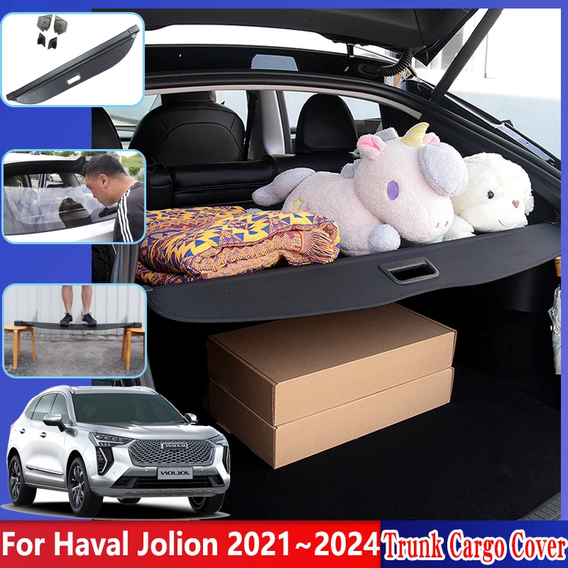 

Car Trunk Cargo Cover For Haval Jolion Accesories 2023 2024 2022 2021 Retractable Shield Partition Privacy Shades Trey Interior