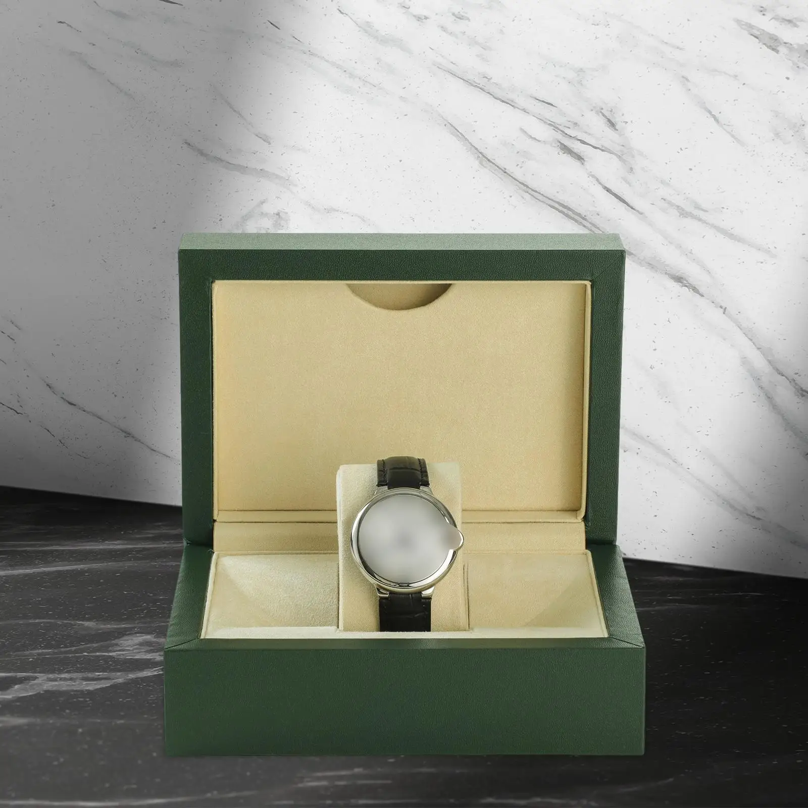 Watch Display Stand Watch Display Case Home Decoration Wooden Portable Watch Cushion Shop Display Dustproof for Women Men Necklaces Birthday Gifts
