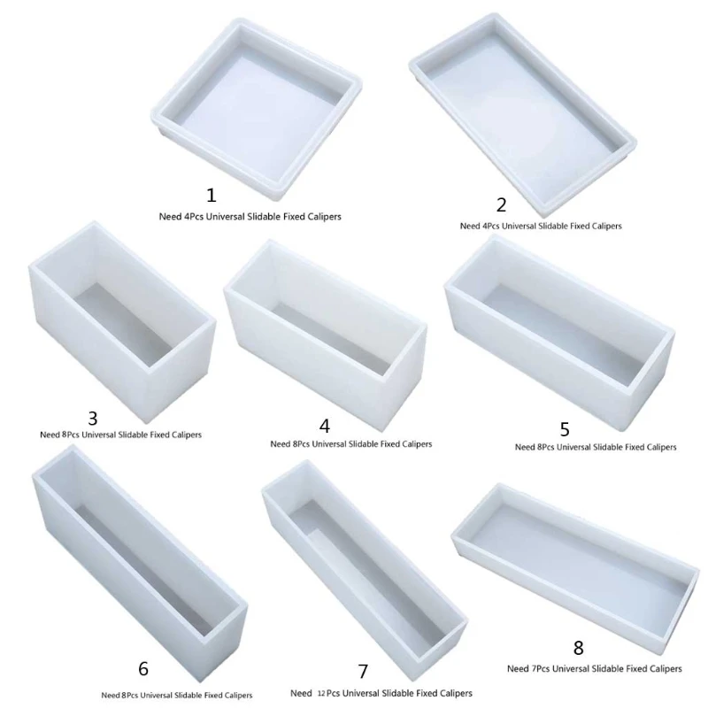 

Square Rectangle Resin Silicone Molds for Home Decor UV Epoxy Jewelry Making DIY