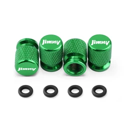 4PCS Car Wheel Tire Valve Caps Tyre Stem Covers Airdust Waterproof Accessories (Green)