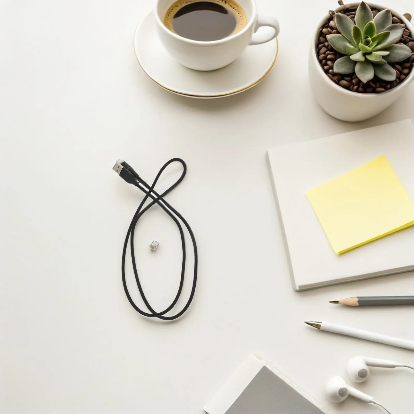 자석식 USB-C 케이블 3A 고속 충전 데이터 LED 표시등 자동 차단 기능 (타입-C)
