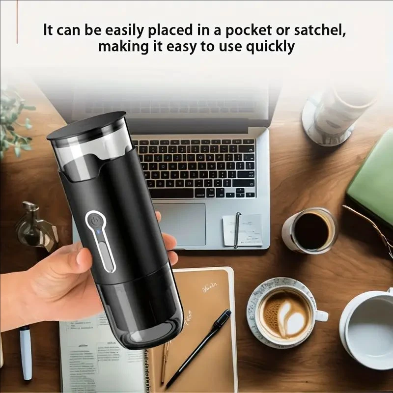 3-in-1 portable capsule coffee machine, wireless heating electric espresso machine, car, outdoor travel camping coffee machine