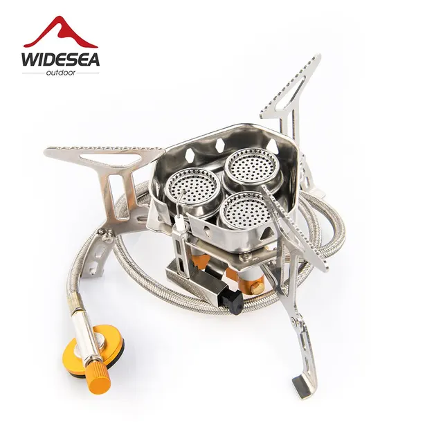 Widesea Camping Tourist Burner Big Power Gas Stove Cookware Portable Furnace Picnic Barbecue Tourism Supplies Outdoor Recreation 1