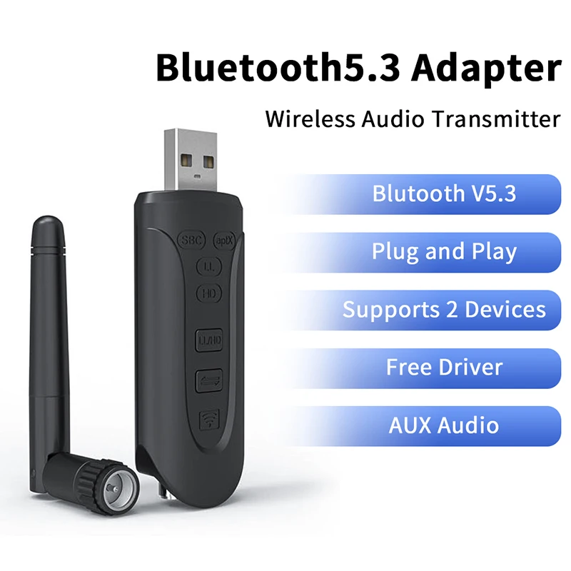 Dongle Émetteur Bluetooth 5.2 USB aptX / aptX HD / aptX LL / aptX