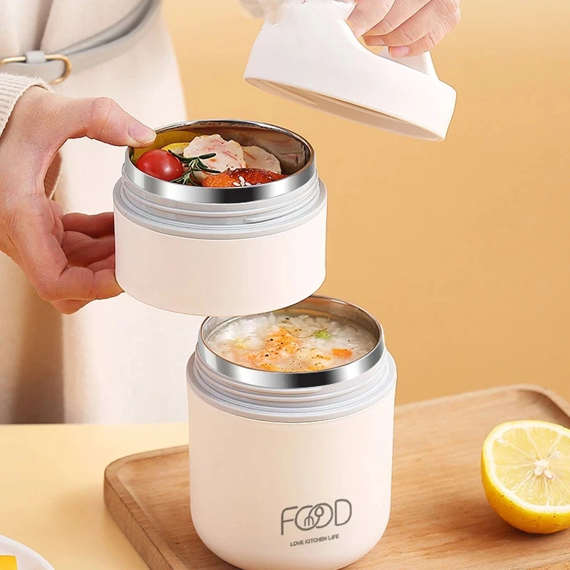 

Portable Thermal Lunch Box Stainless Steel Insulated Lunch Bag Food Warmer Soup Cup Bento Food Box for Kids Thermos Containers