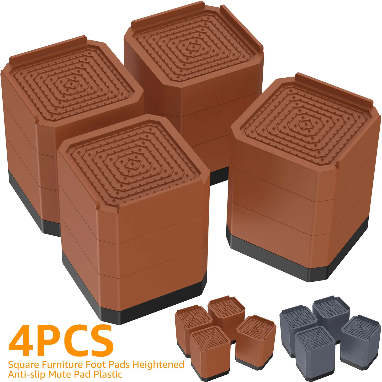 Adjustable Heavy Duty Plastic Furniture Risers for Bed Table Sofa