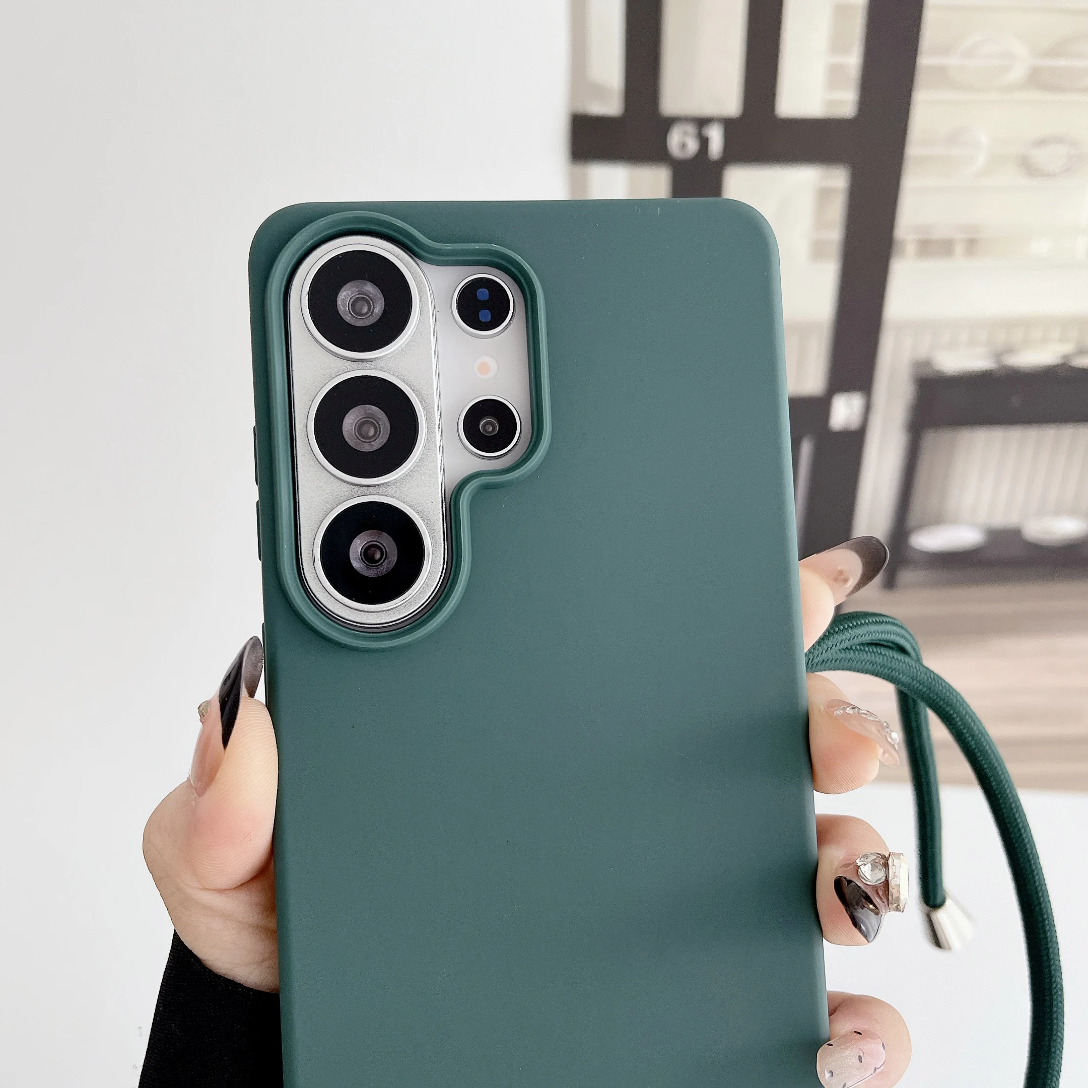 Versatile Necklace Crossbody Strap Phone Case with Soft Silicone Lanyard Cover