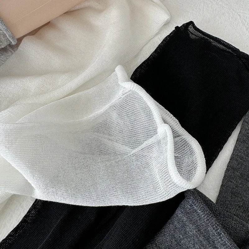 Lolita Damen Kurze Socken Beinwärmer Dünne Transparente Lose Socke Koreanische Stepping Lose Socken JK Abnehmen Half Foot Pile Socken – Detail 6