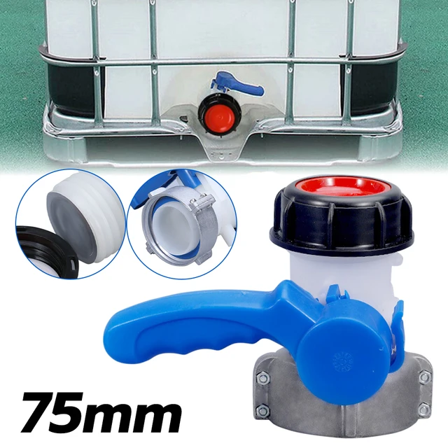 Ibc Tote Tartálytartály -Adapter Szelep Dn50 75 Mm -Es Csőcsatlakozó Csap 1000L Víztartály -Totet Tartály Pillangó Kapcsoló Kerti Szerszám