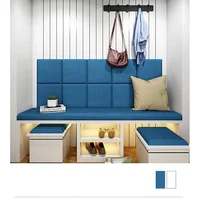 Bed Headboards 135 90 145 150 160 180cm In Wood Adhesive Modern Cabecero Head Board Tete De Lit Anti-collision Wall Panels 6