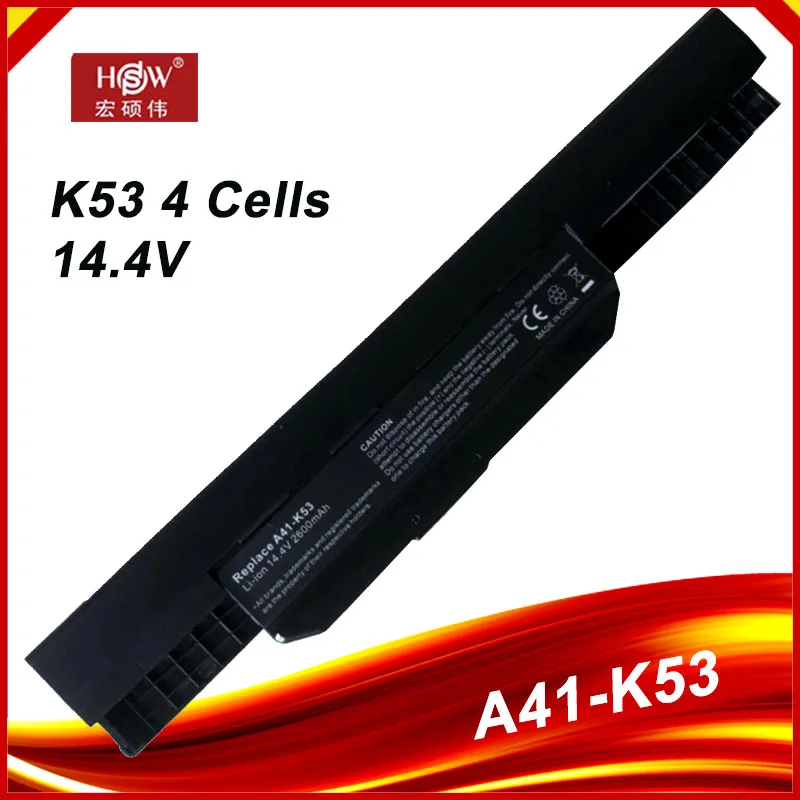 Bateria para Asus X54hr X54c X54h A54c X54hy Série A54h 14.4v A41-k53