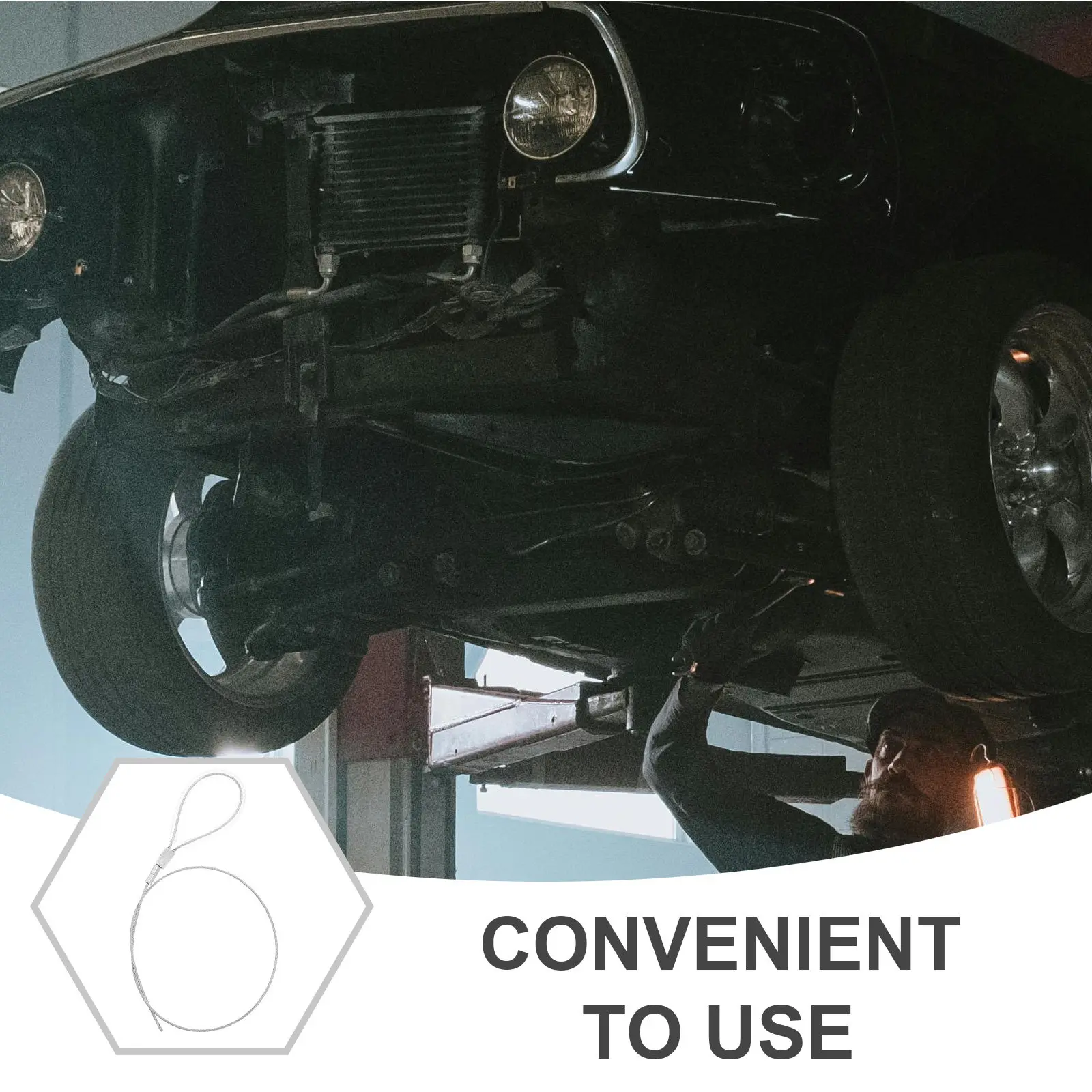 도어 어시스트용 스프링 클립이 있는 교체용 케이블 안전 코드, 다양한 리프트 모델과 호환 가능, 자동차 리프트