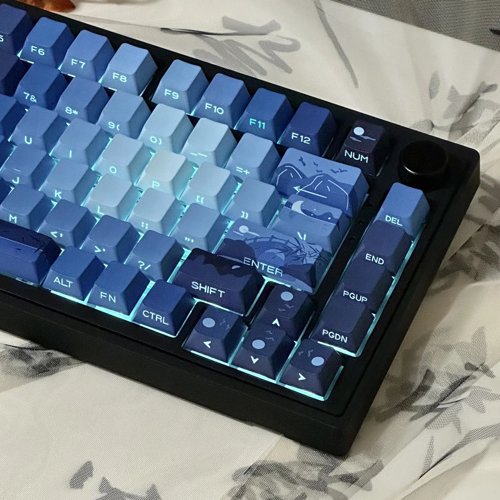 Double Shot Keycaps, gravação lateral, perfil cereja, DYE-Sub