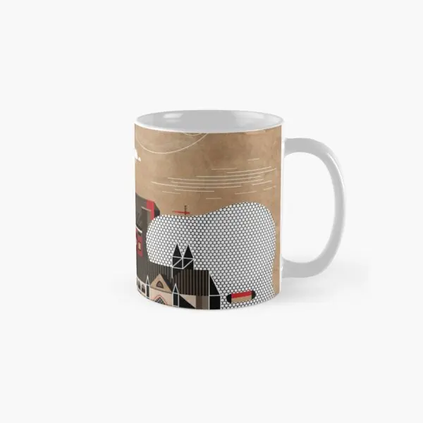 

Brum Cityscape Classic Mug Printed Drinkware Picture Design Photo Image Cup Gifts Handle Round Simple Tea Coffee