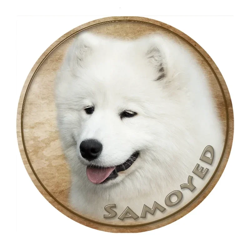 Car Sticker Various Sizes Samoyed Dog Decal for Bumper Rear Window Laptop Refrigerator Decoration Sticker