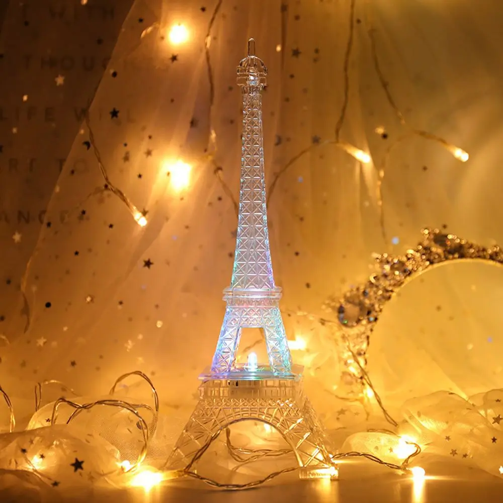 

Colorful lights Paris fashion style Environmental friendly Mobile power Eiffel Tower Night light Tower light Desktop decoration