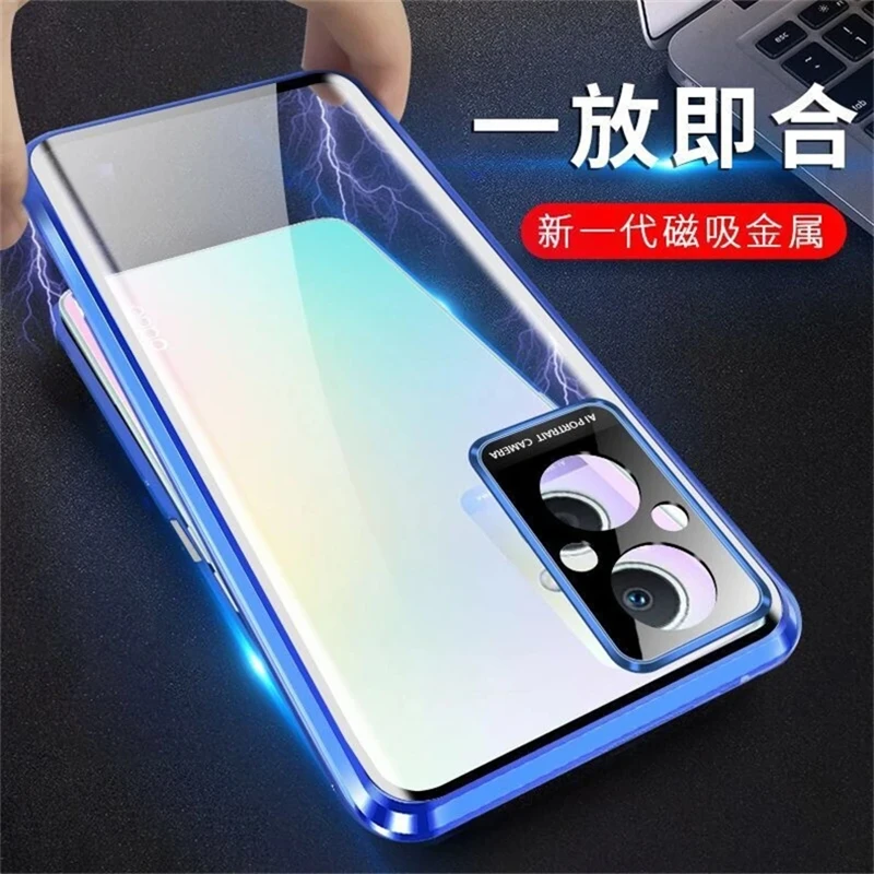 Full 360° Protective Magnetic Phone Case with Tempered Glass