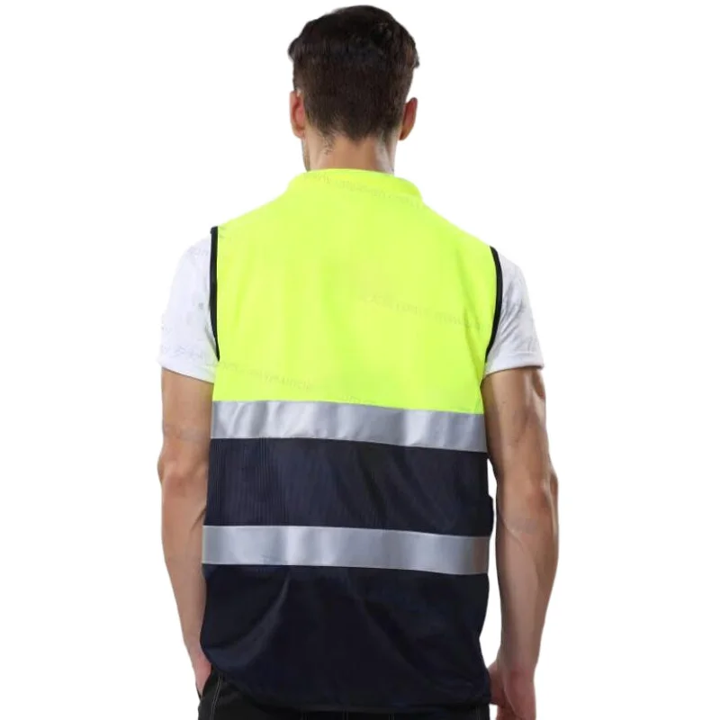 작업용 반사 안전 조끼 높은 가시성 작업복 안전 의류 남성용 작업 건설