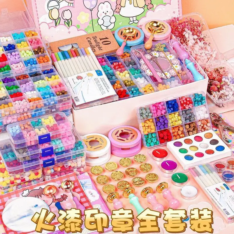 

Fire Paint Stamp Girls Toy Handmade Diy Full Set Of Tools Kids Toy Wax Pellet Furnace Mold Pad Stamp Set