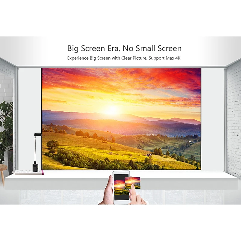 4K 무선 고화질 TV 프로젝터, 휴대폰 태블릿 PC, 무료 커팅 스캔 코드 프로젝션 스크린