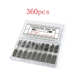 Deluxe Stainless Steel Watch Repair Spring Bar Kit - Premium Seamless Bars with Durable Storage Case (360pcs)