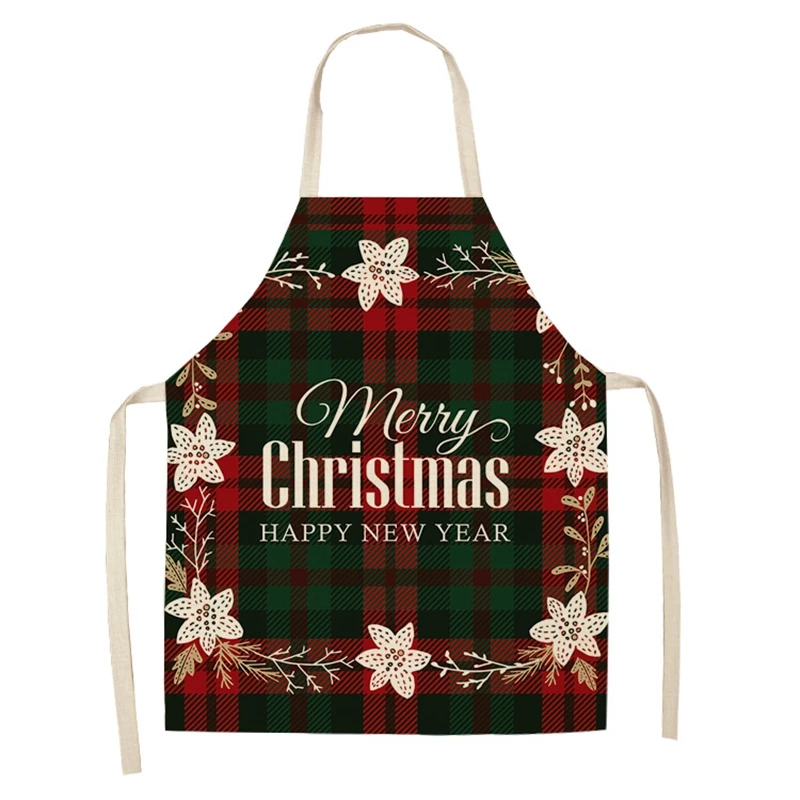 thumbnail image 1 of Delantal de lino con texto en inglés "Merry Christmas" para decoración navideña, accesorios de cocina para el hogar, regalos de Navidad 2024, regalos de Año Nuevo 2025, 1 of 5